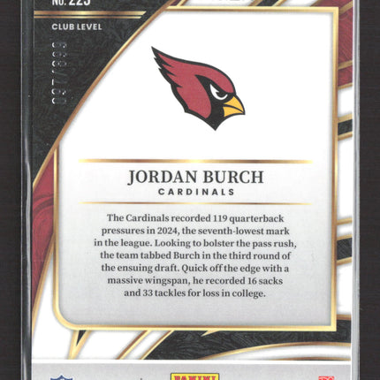 2026 Panini Select Prizm Jordan Burch #223 Club Level RC Copper /899