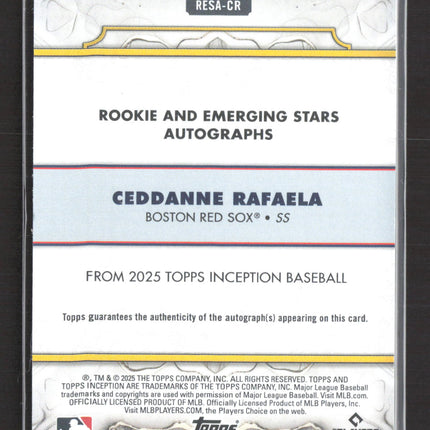 2025 Topps Inception Ceddanne Rafaela #RESA-CR 019/149 Auto