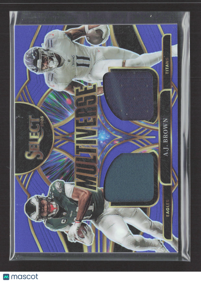 2026 Panini Select Football Multiverse A.J. Brown #MVJ-AJB Prizm Dual Patch