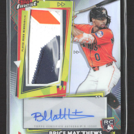 2026 Topps Finest Brice Matthews #RPA-BM Patch Relic RC Auto