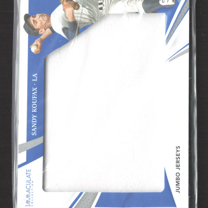 2021 Panini Immaculate Collection Sandy Koufax #JJ-SKO /25 Jumbo Jersey
