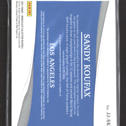 2021 Panini Immaculate Collection Sandy Koufax #JJ-SKO /25 Jumbo Jersey