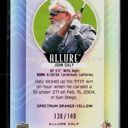 2026 Upper Deck Allure Color Flow John Daly #CF-7 Spectrum Orange-Yellow /149