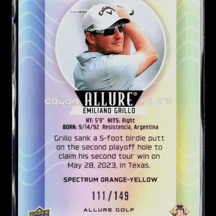 2026 Upper Deck Allure Color Flow Emiliano Grillo #CF-16 Orange-Yellow /149