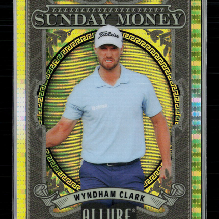 2026 Upper Deck Allure Golf Sunday Money Wyndham Clark Spectrum Yellow 06/50