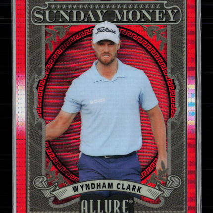 2026 Upper Deck Allure Sunday Money Wyndham Clark #SM-4 Spectrum Red 098/199