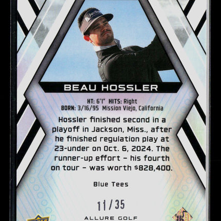 2026 Upper Deck Allure Golf Beau Hossler #29 Blue Tees /35