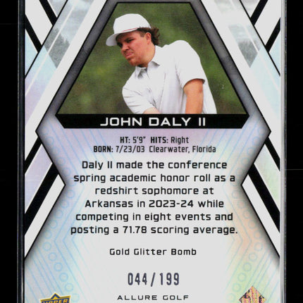2026 Upper Deck Allure Golf John Daly II #36 Gold Glitter Bomb /199