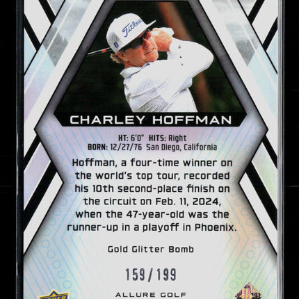 2026 Upper Deck Allure Golf Charley Hoffman #27 Gold Glitter Bomb /199