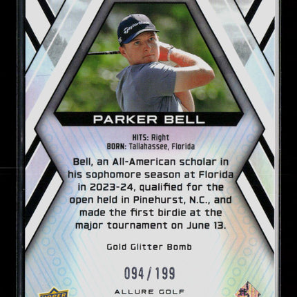 2026 Upper Deck Allure Golf Parker Bell #43 Gold Glitter Bomb 094/199