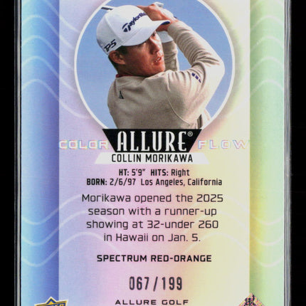 2026 Upper Deck Allure Color Flow Collin Morikawa #CF-3 Spectrum Red-Orange /199