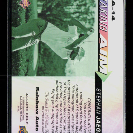 2026 Upper Deck Allure Golf Taking Aim Stephan Jaeger #TA-14 Rainbow Auto