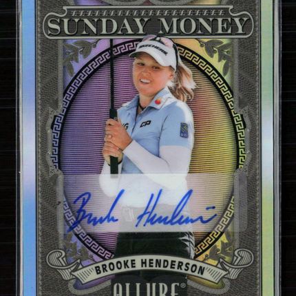 2026 Upper Deck Allure Golf Sunday Money Brooke Henderson #SM-3 Rainbow Auto