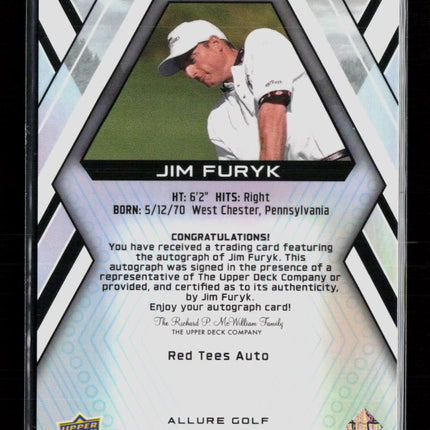 2026 Upper Deck Allure Golf Jim Furyk #4 Red Tees Auto