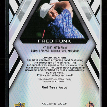 2026 Upper Deck Allure Golf Fred Funk #28 Red Red Tees Auto