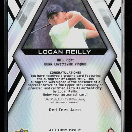 2026 Upper Deck Allure Golf Logan Reilly #49 Red Tees Auto RC