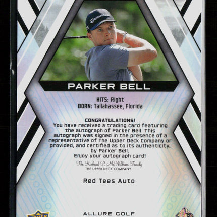 2026 Upper Deck Allure Golf Parker Bell #43 Red Tees Auto RC