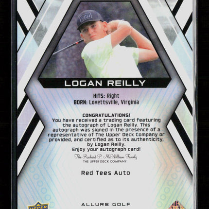 2026 Upper Deck Allure Golf Logan Reilly #49 Red Tees Auto RC