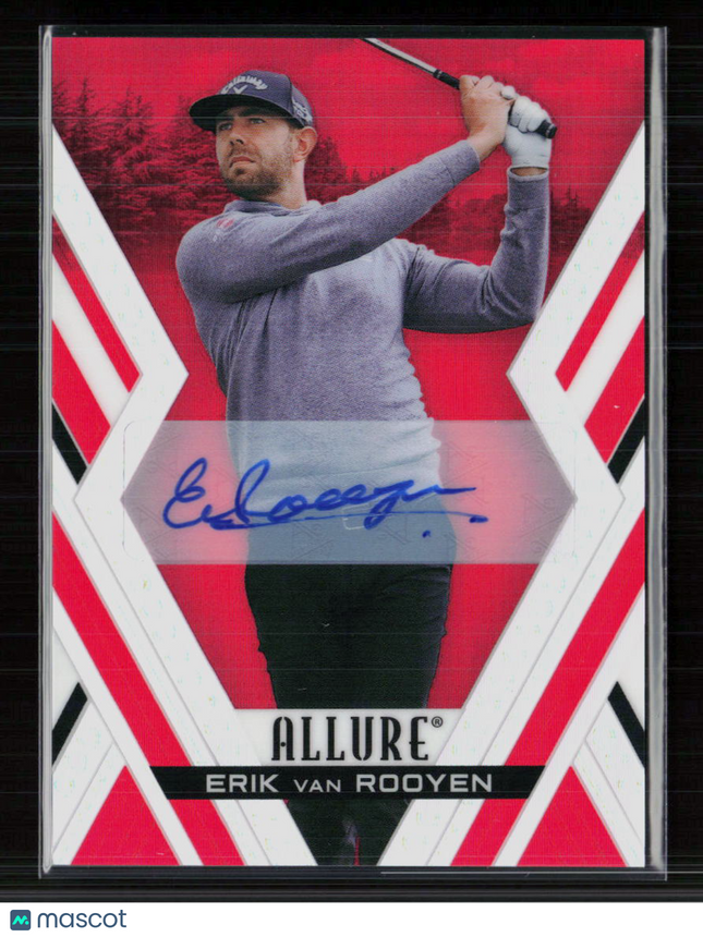 2026 Upper Deck Allure Golf Erik van Rooyen #21 Red Tees Auto