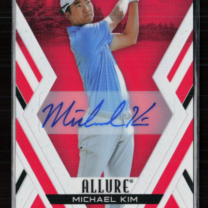 2026 Upper Deck Allure Golf Michael Kim #24 Red Tees Auto