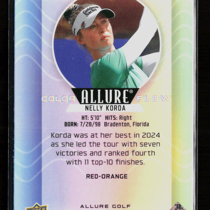 2024 Upper Deck Allure Color Flow Nelly Korda #CF-29 Red-Orange /199