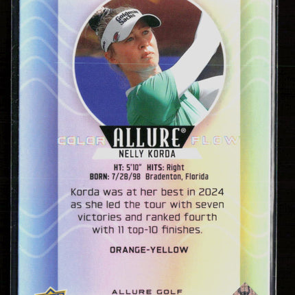2026 Upper Deck Allure Color Flow Nelly Korda #CF-29 Orange-Yellow