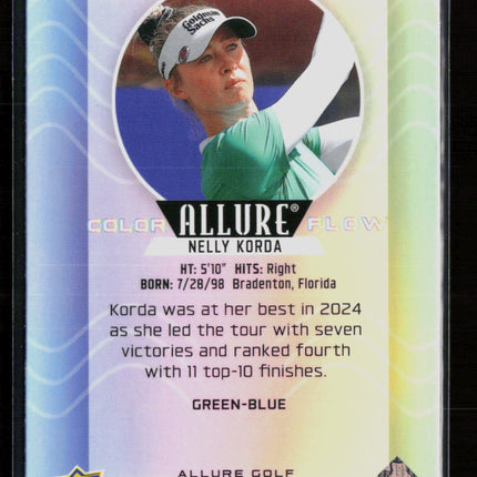 2026 Upper Deck Allure Color Flow Nelly Korda #CF-29 Green-Blue