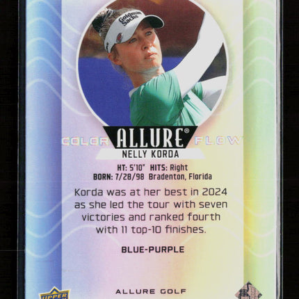 2026 Upper Deck Allure Golf Color Flow Nelly Korda #CF-29 Blue-Purple