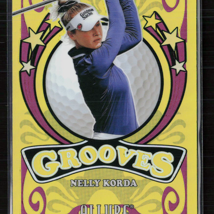 2026 Upper Deck Allure Grooves Nelly Korda #GV-9 Yellow