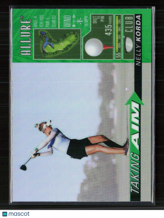 2026 Upper Deck Allure Taking Aim Nelly Korda #TA-10 Green