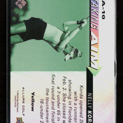 2026 Upper Deck Allure Golf Taking Aim Nelly Korda #TA-10 Yellow