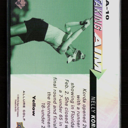 2026 Upper Deck Allure Golf Taking Aim Nelly Korda #TA-10 Yellow