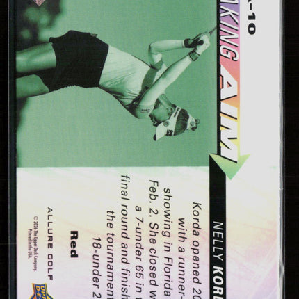 2026 Upper Deck Allure Golf Taking Aim Nelly Korda #TA-10 Red