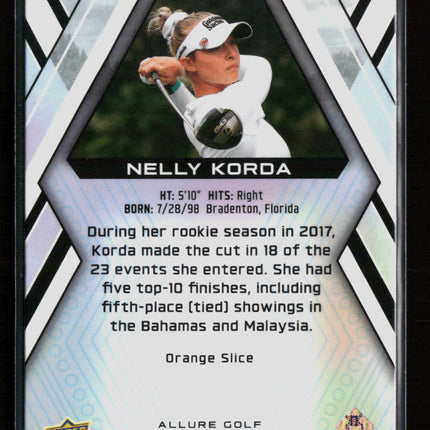 2026 Upper Deck Allure Golf Nelly Korda #41 Orange Slice RC