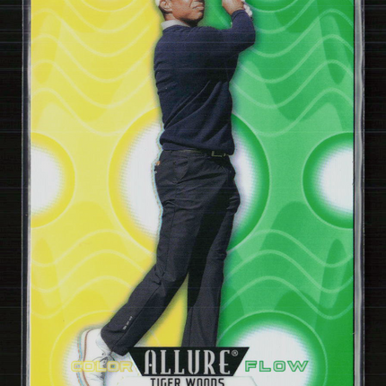 2026 Upper Deck Allure Color Flow Tiger Woods #CF-1 Yellow-Green