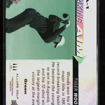 2026 Upper Deck Allure Golf Taking Aim Tiger Woods #TA-1 Green