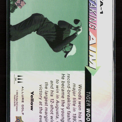 2026 Upper Deck Allure Golf Taking Aim Tiger Woods #TA-1 Yellow