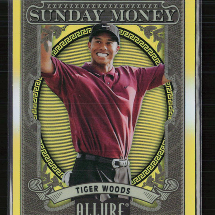2026 Upper Deck Allure Golf Sunday Money Tiger Woods #SM-1 Yellow