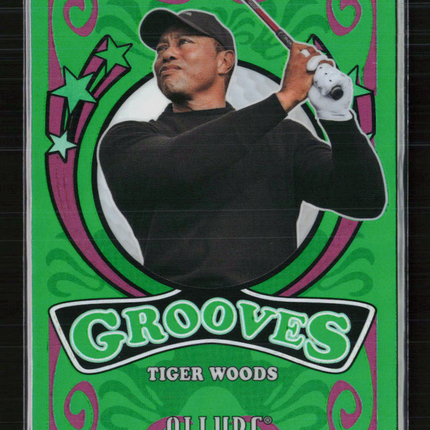 2026 Upper Deck Allure Golf Grooves Tiger Woods #GV-15 Green
