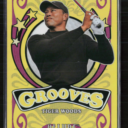 2026 Upper Deck Allure Golf Grooves Tiger Woods #GV-15 Yellow