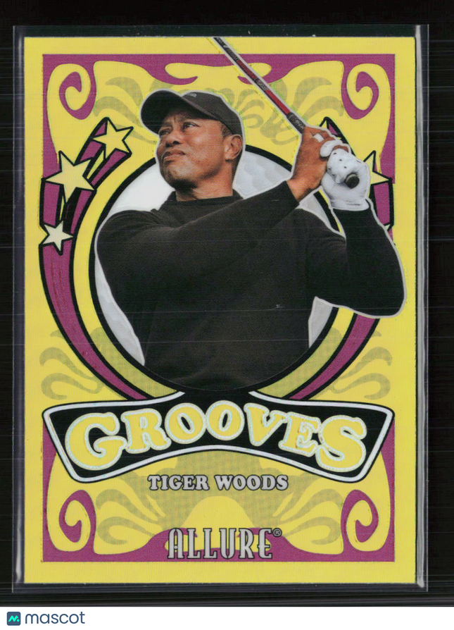 2026 Upper Deck Allure Golf Grooves Tiger Woods #GV-15 Yellow