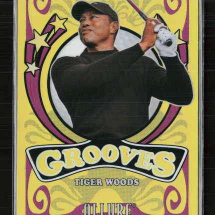 2026 Upper Deck Allure Golf Grooves Tiger Woods #GV-15 Yellow