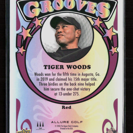 2026 Upper Deck Allure Golf Grooves Tiger Woods #GV-15 Red