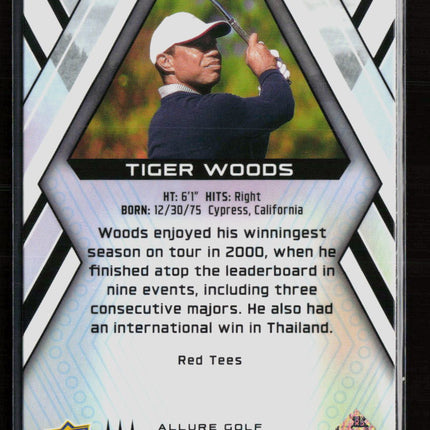 2026 Upper Deck Allure Golf Tiger Woods #1 Red Tees