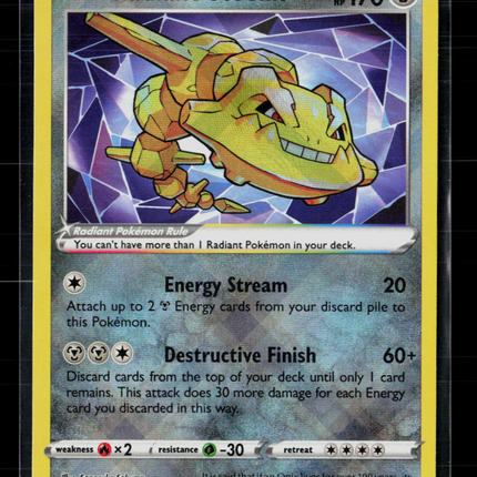 Pokemon 2022 Lost Origin Radiant Steelix #124/196