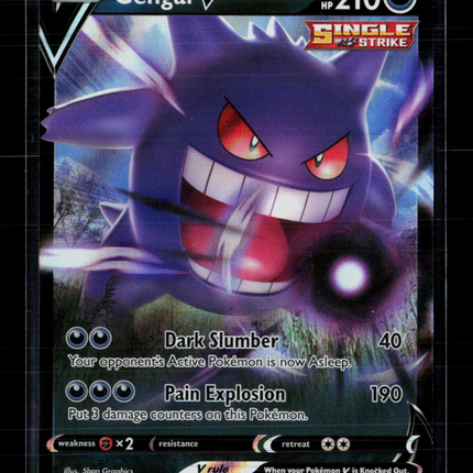 Pokemon 2021 Fusion Strike Gengar V #156/264