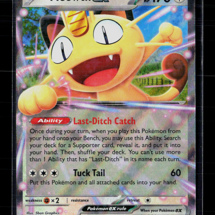 Pokemon 2025 Scarlet & Violet Journey Together Meowth EX RR #62/88