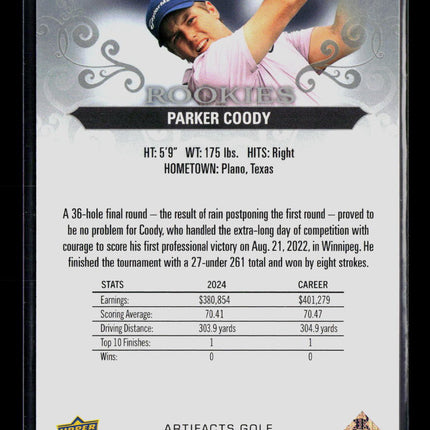 2026 Upper Deck Artifacts Golf Parker Coody #68 006/999