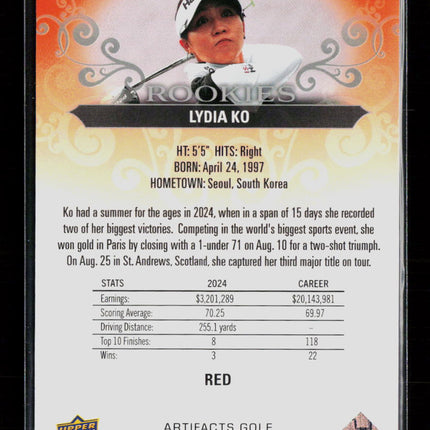 2026 Upper Deck Artifacts Golf Lydia Ko #60 Red 277/499