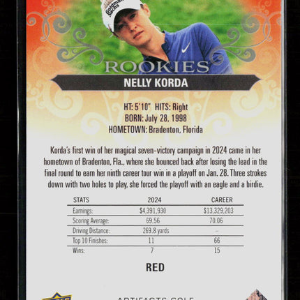 2024 Upper Deck Artifacts Golf Nelly Korda #51 Red 443/499